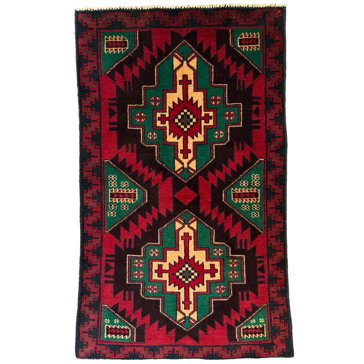140 x 80 cm Tribal Hand Knotted Afghan Balouch Rug