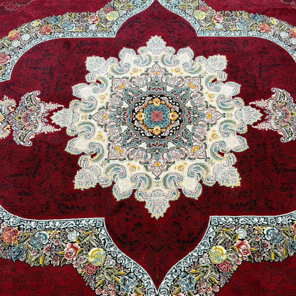 400 x 300 cm Persian Machine-Made Kirman Floral Rug