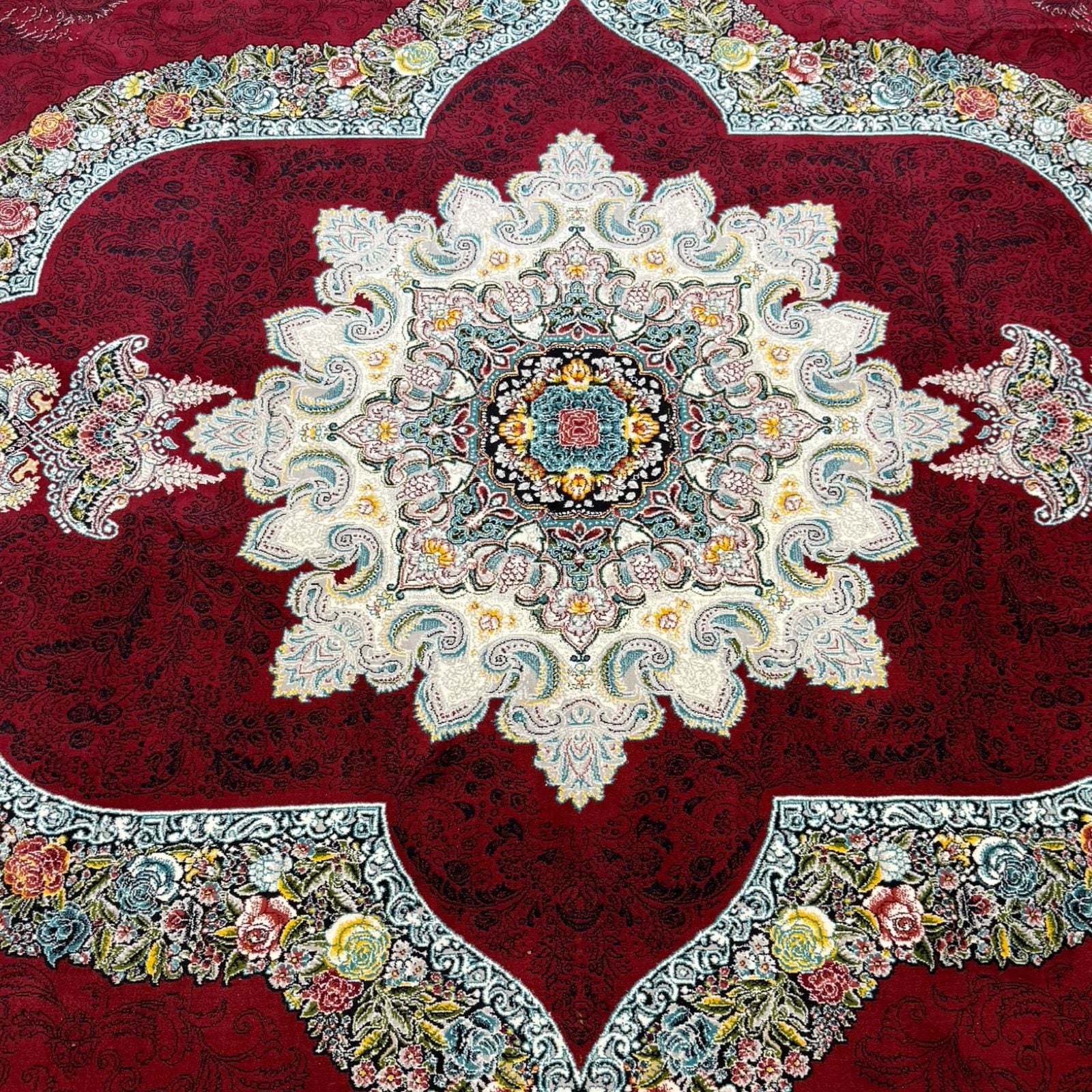 400 x 300 cm Persian Machine-Made Kirman Floral Rug