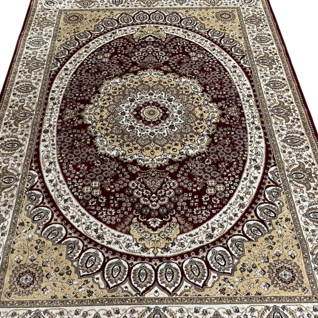 300 x 200 cm Turkish Machine Made Persian Kashan Red Rug