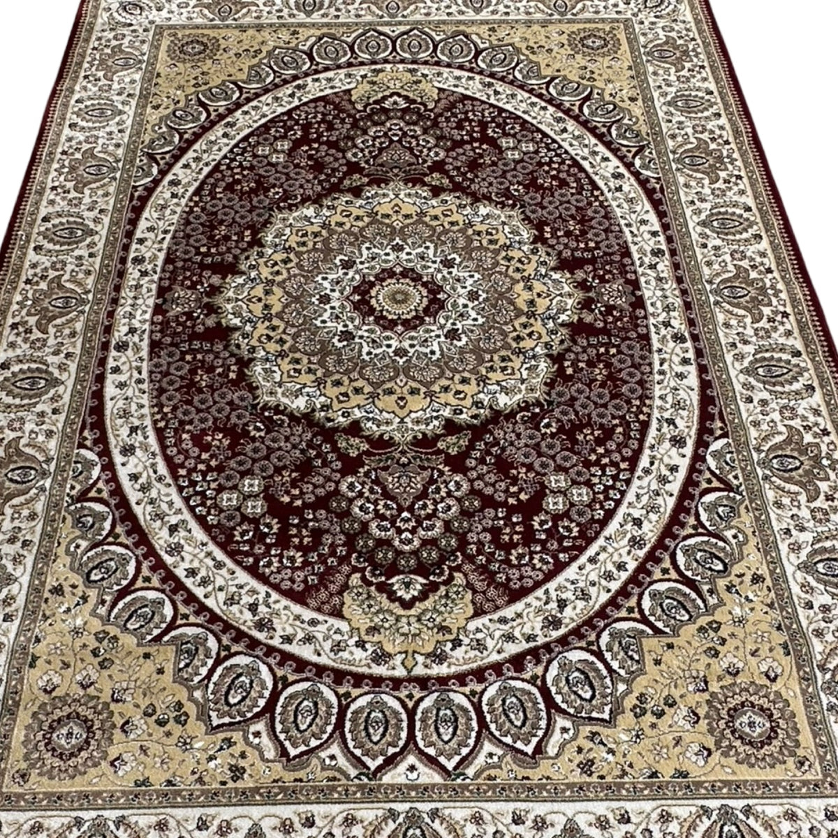 300 x 200 cm Turkish Machine Made Persian Kashan Red Rug