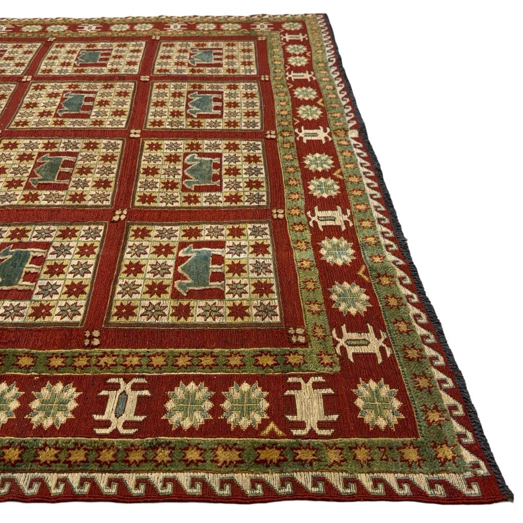 241 x 174 cm Hand-Woven Tribal Afghan Kilim Somak – Wool Rug