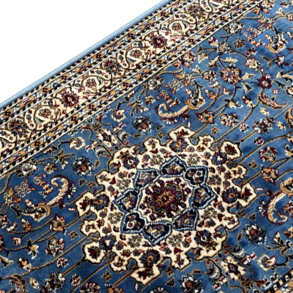 600 x 80cm Persian Kashan Design – Blue Runner Rug