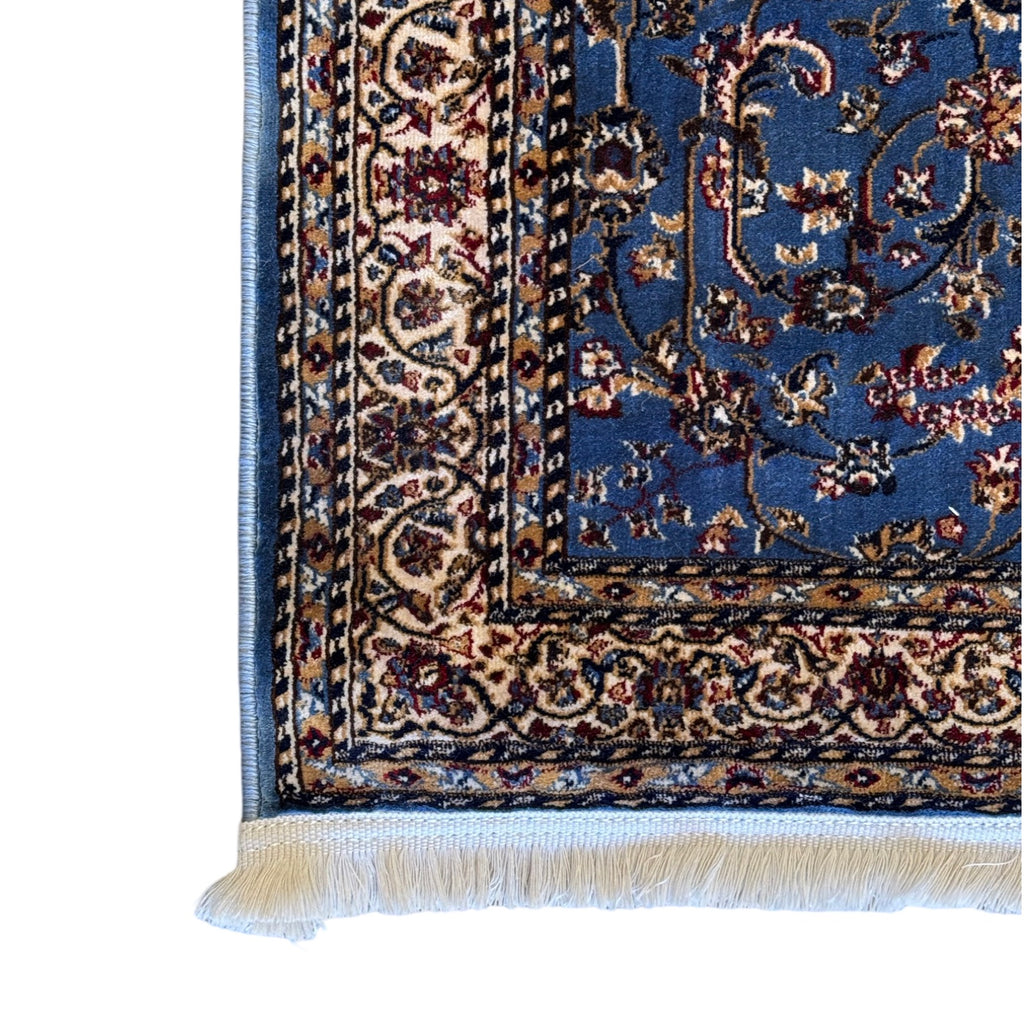 600 x 80cm Persian Kashan Design – Blue Runner Rug