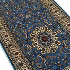 600 x 80cm Persian Kashan Design – Blue Runner Rug