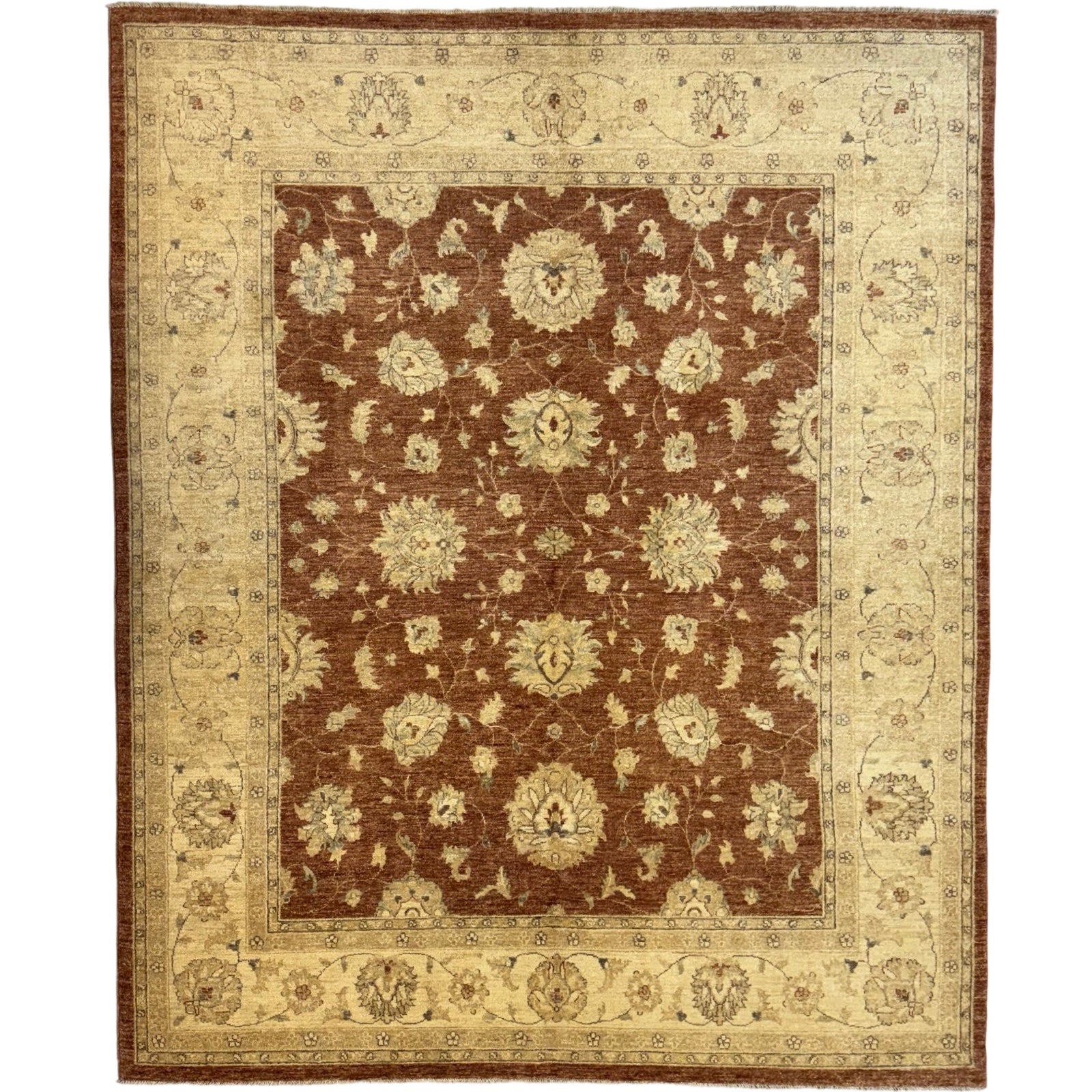 267 x 209 cm Afghan Chobi Ziegler Hand-Knotted Wool Rug