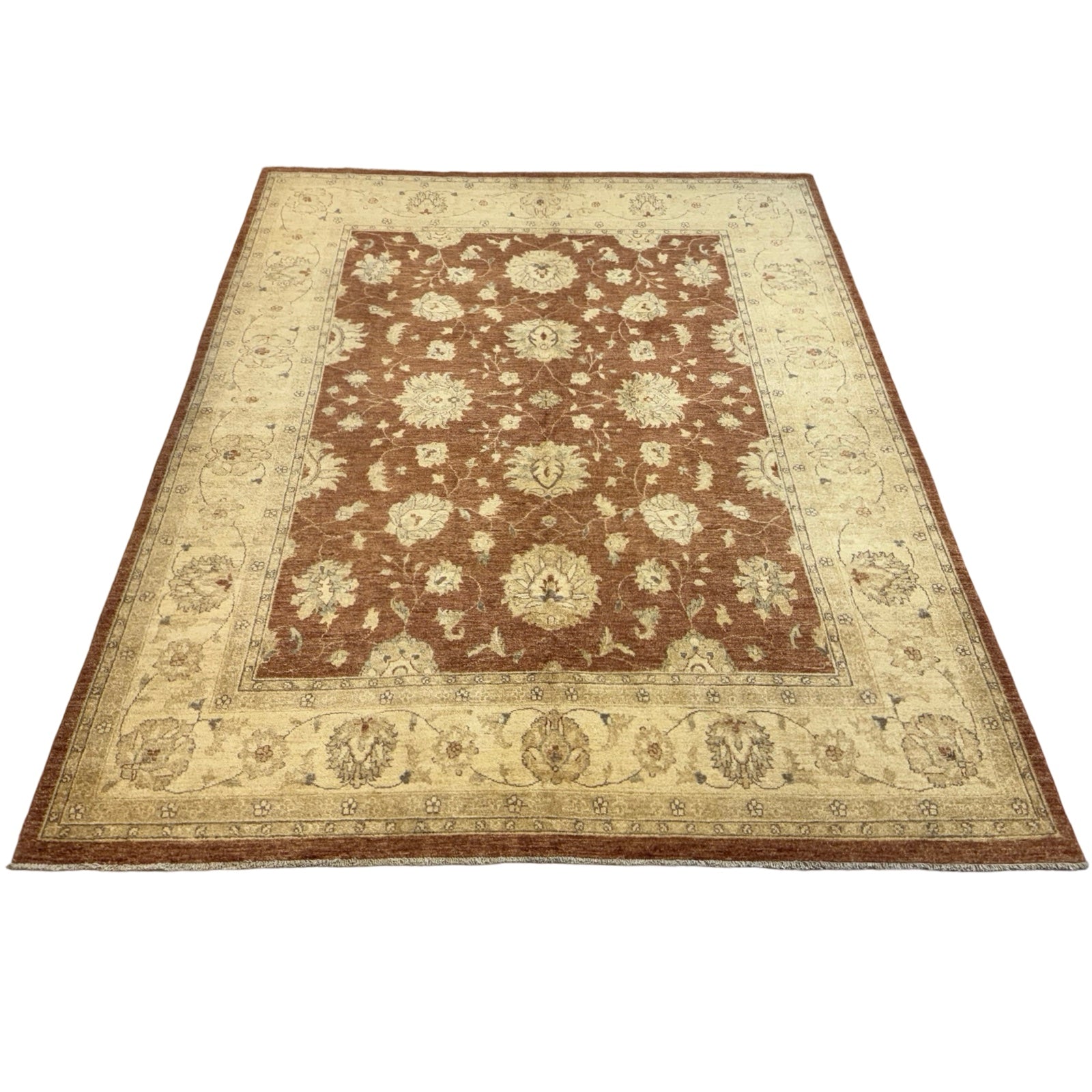 267 x 209 cm Afghan Chobi Ziegler Hand-Knotted Wool Rug