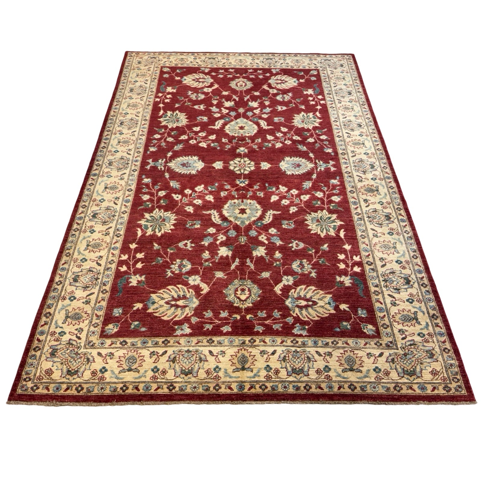 288 x 197 cm Afghan Chobi Ziegler Hand-Knotted Wool Rug