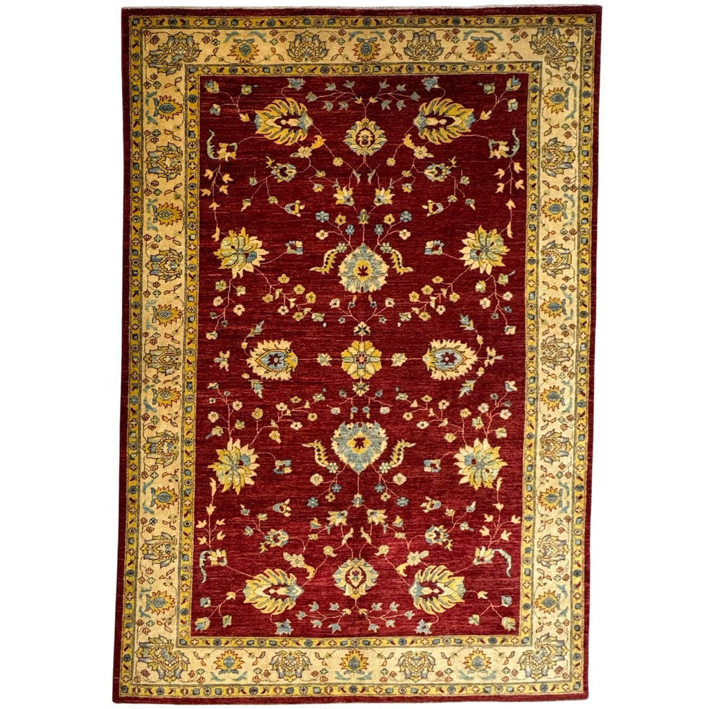 296 x 196 cm Afghan Chobi Ziegler Hand-Knotted Wool Rug