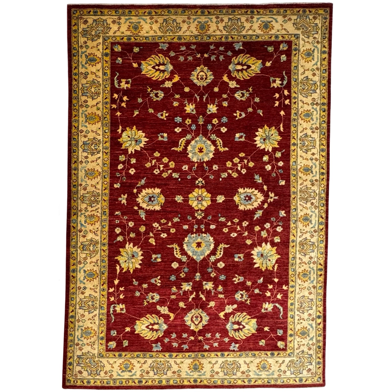 296 x 196 cm Afghan Chobi Ziegler Hand-Knotted Wool Rug