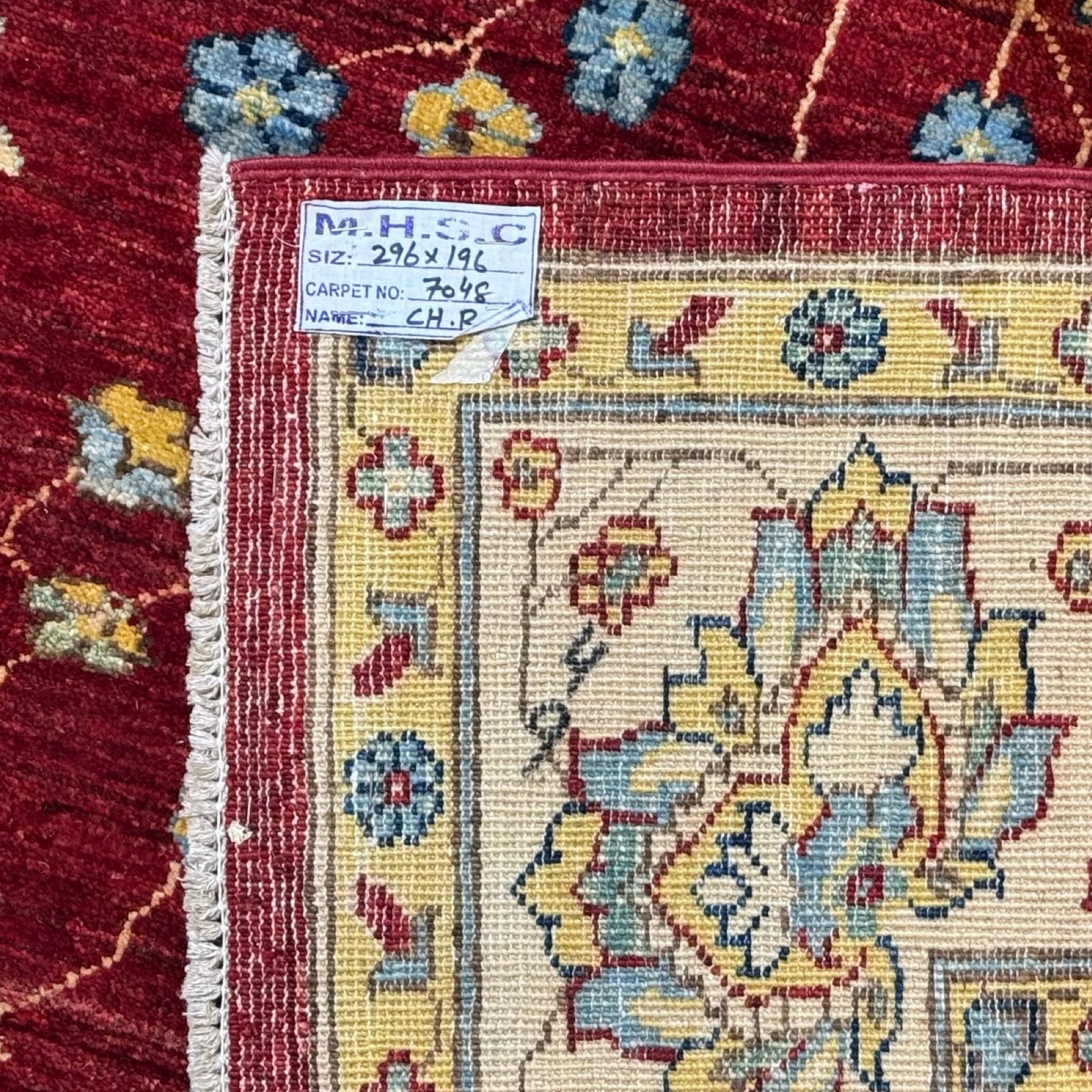 296 x 196 cm Afghan Chobi Ziegler Hand-Knotted Wool Rug
