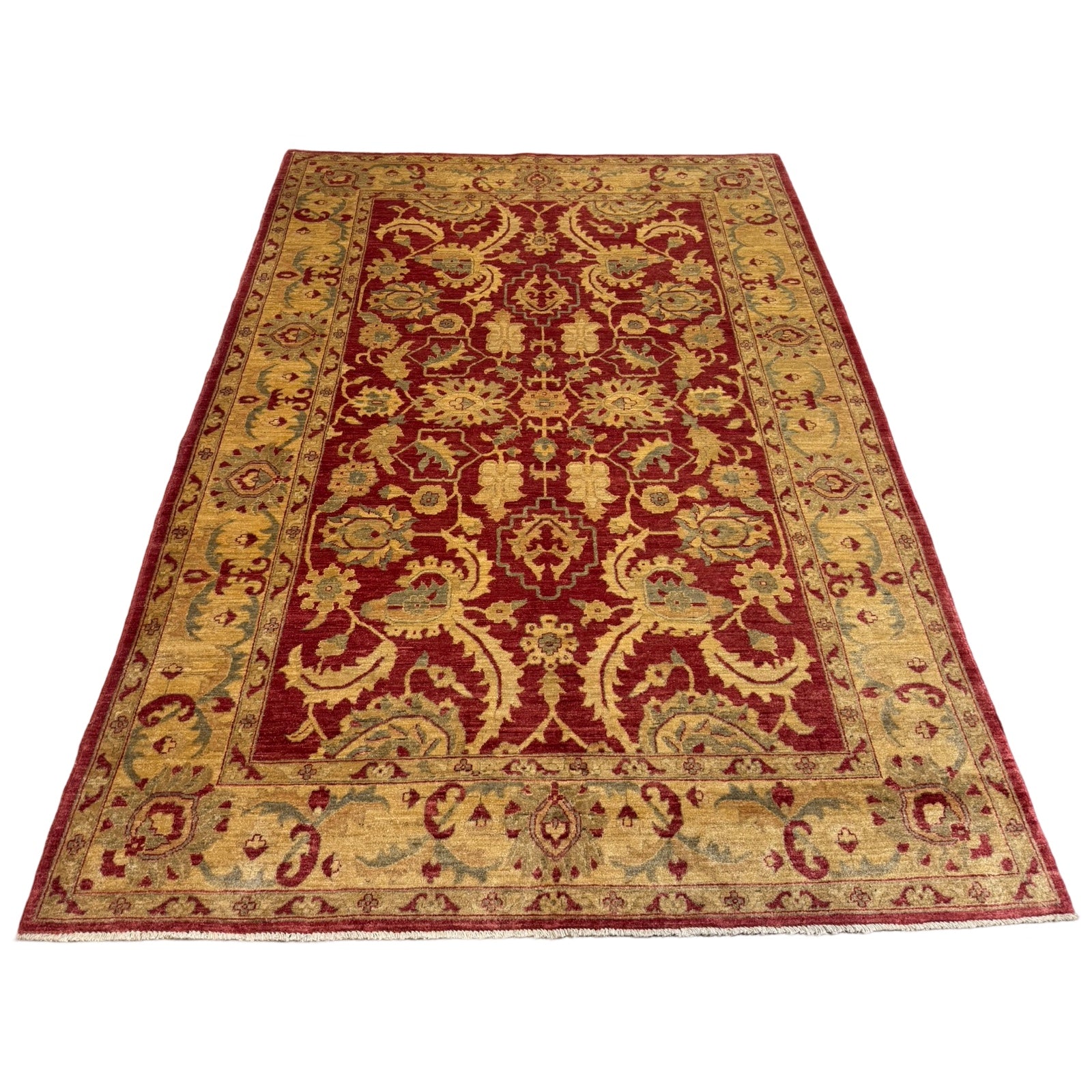 290 x 200 cm Afghan Chobi Ziegler Hand-Knotted Wool Rug