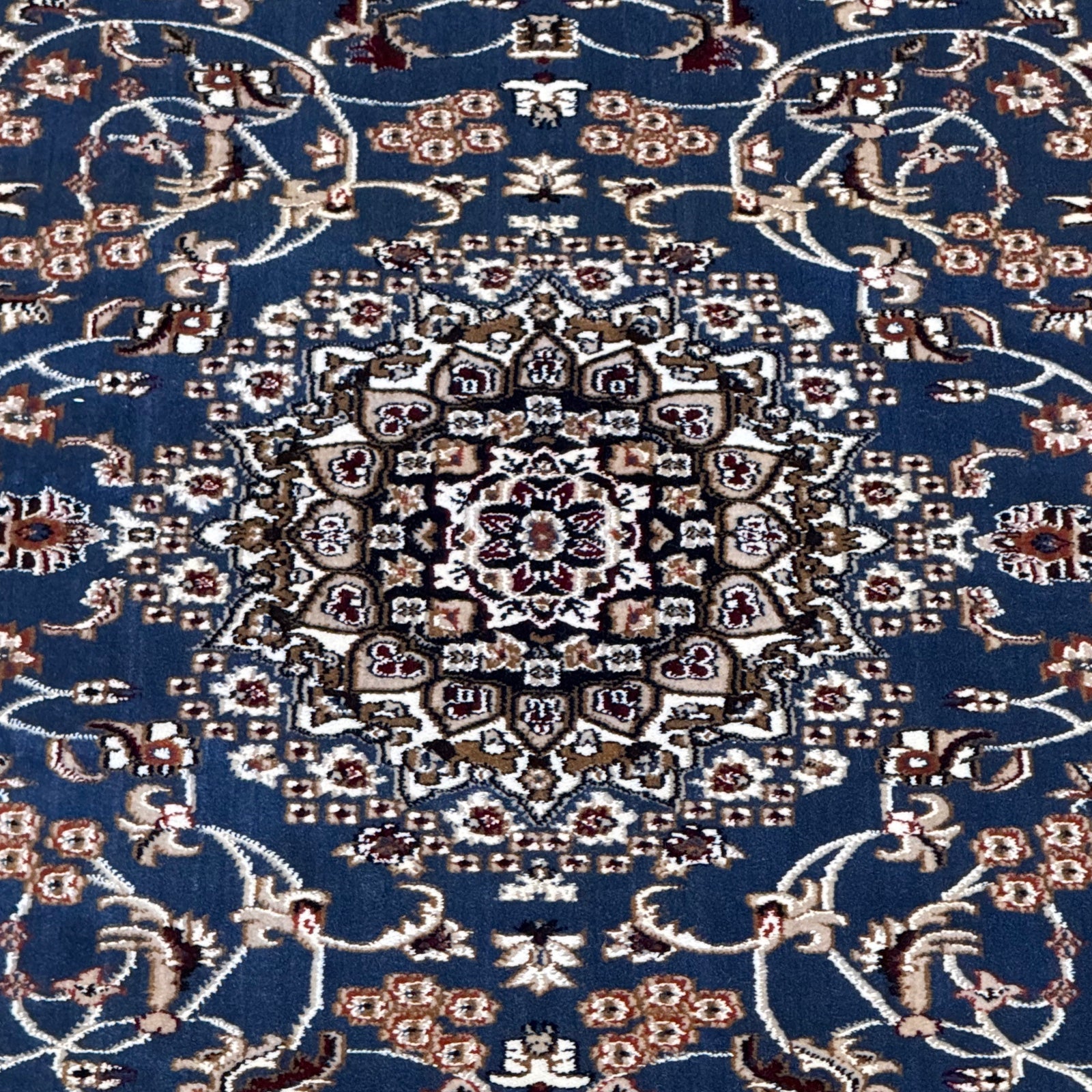 600 x 80cm Royal Mashad – Blue Runner Rug