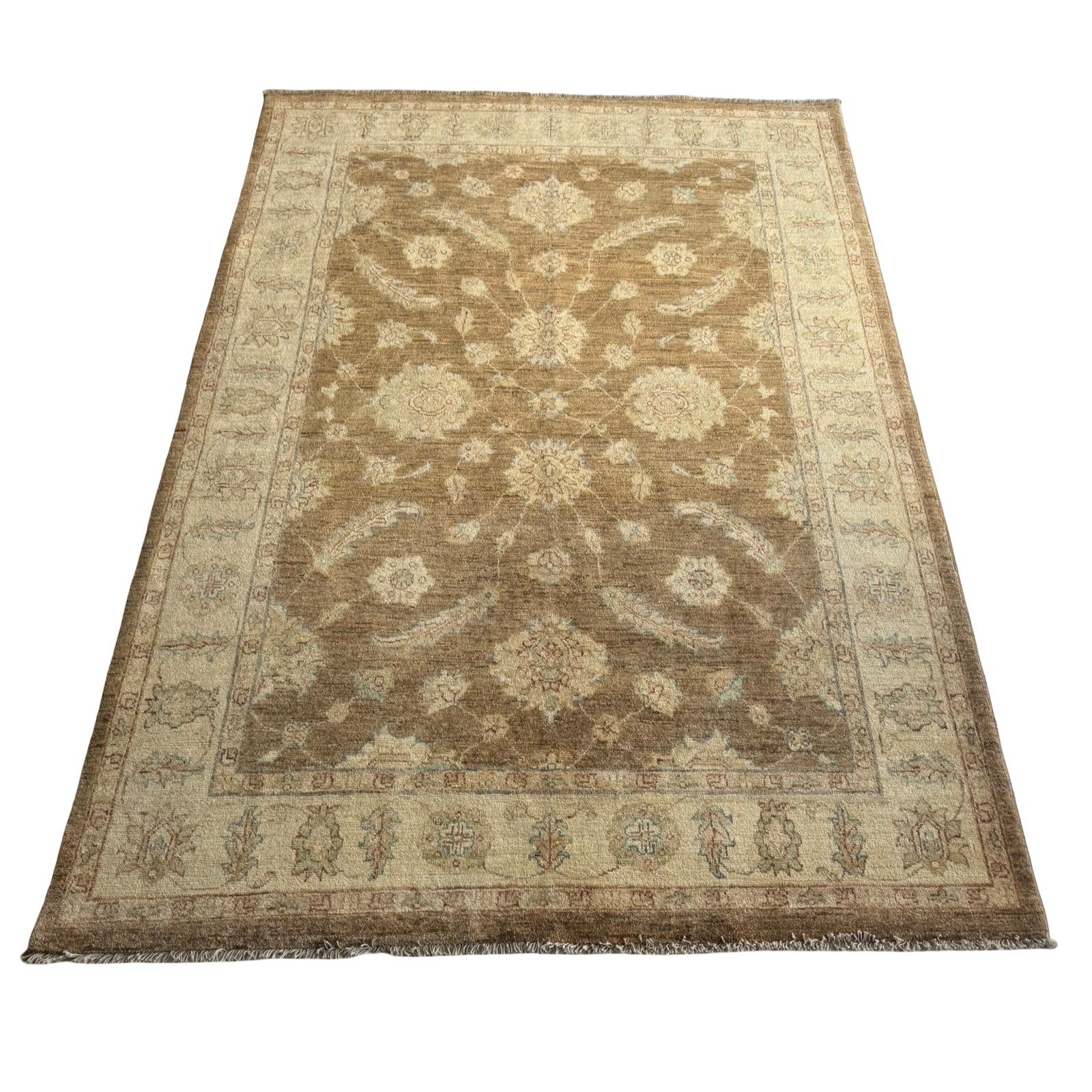 210 x 156 cm Afghan Chobi Hand-Knotted Wool Rug