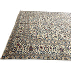 344 x 257 cm Hand Knotted Persian Cream Kashan Wool Rug