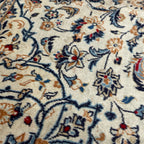 344 x 257 cm Hand Knotted Persian Cream Kashan Wool Rug