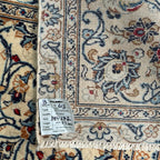 344 x 257 cm Hand Knotted Persian Cream Kashan Wool Rug