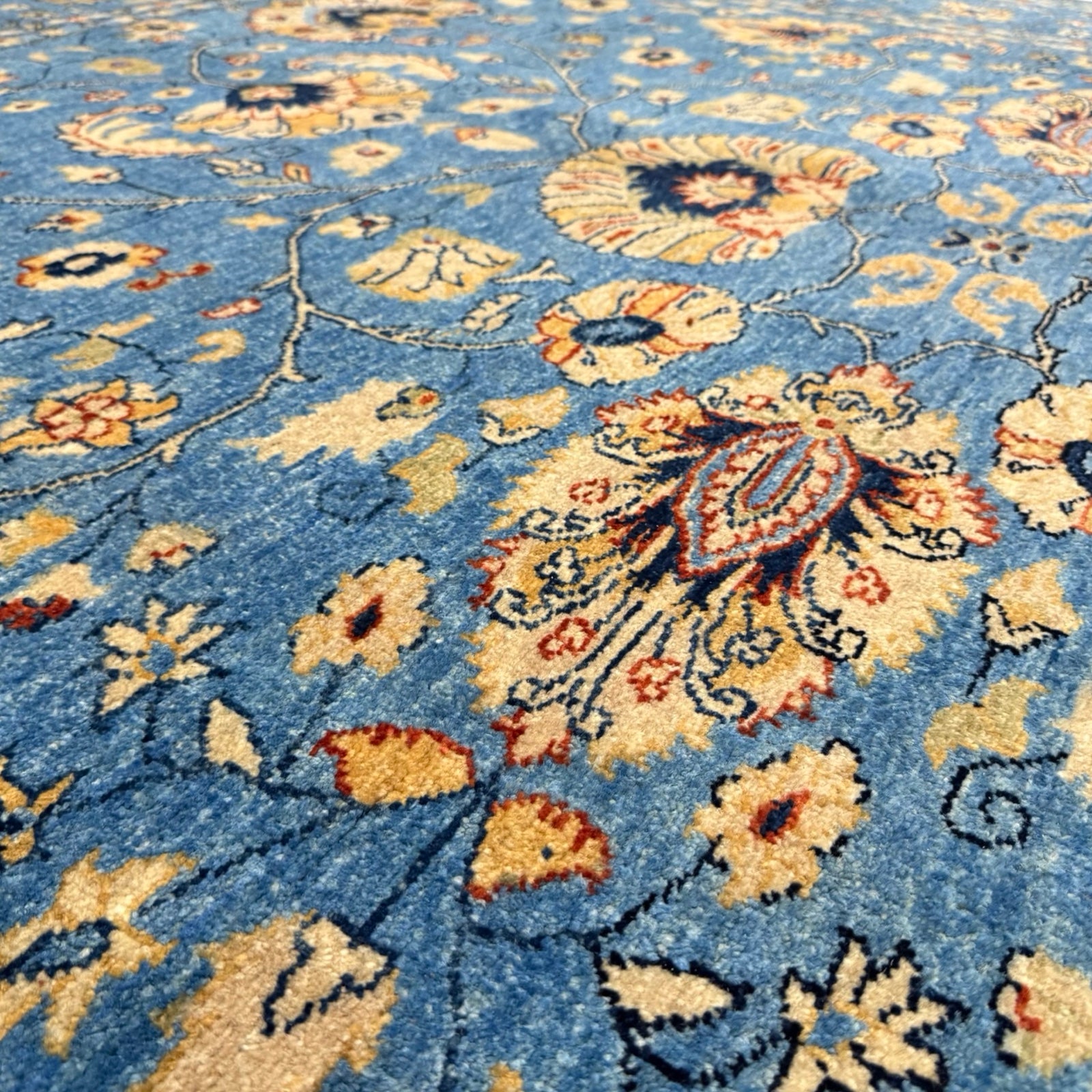 302 x 246 cm Afghan Chobi Hand-Knotted Wool Rug