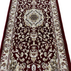 800 x 80cm Persian Kashan, Maroon Runner Rug