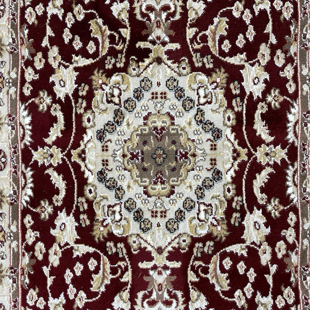 800 x 80cm Persian Kashan, Maroon Runner Rug