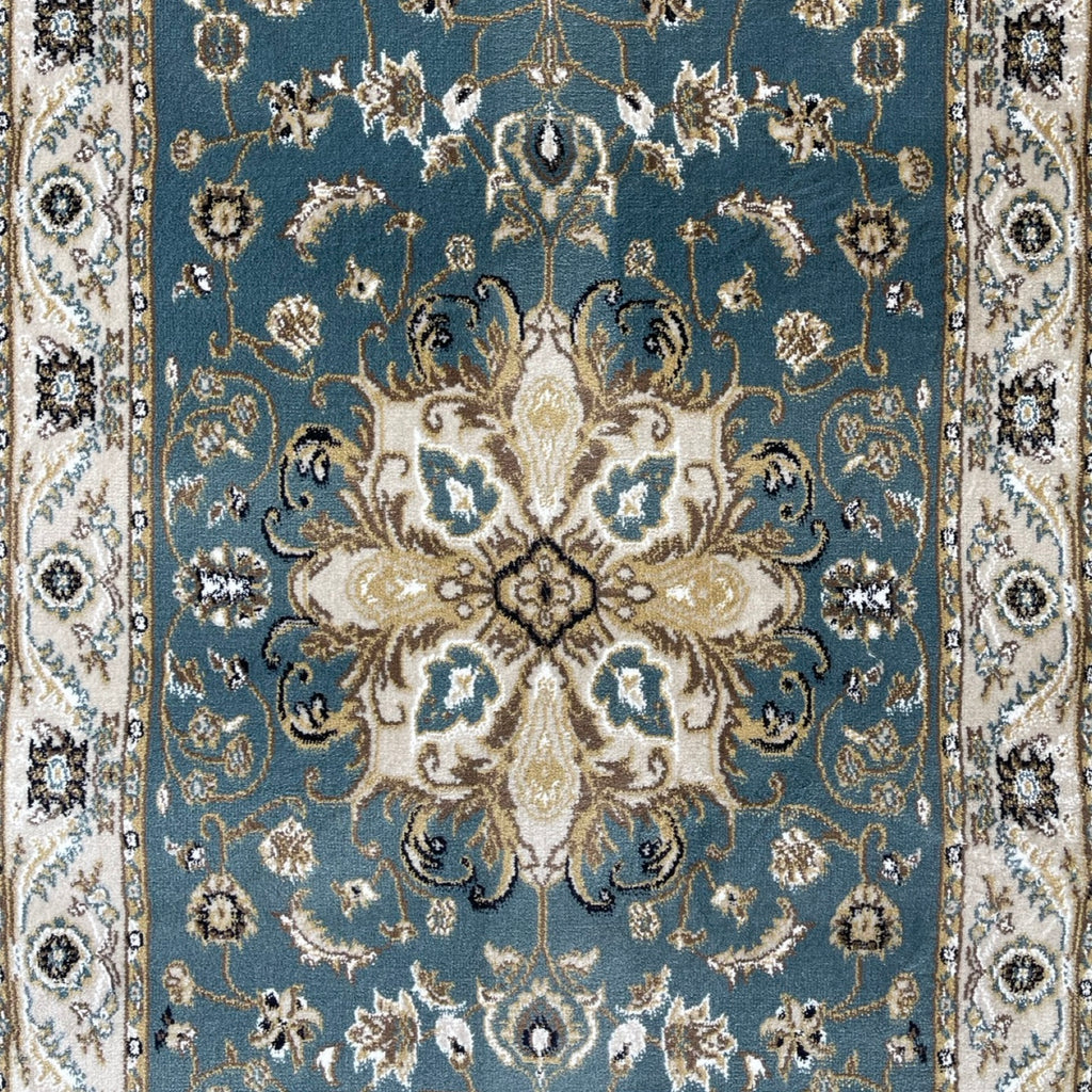 800 x 80cm Classic Persian Ardabil, Blue Runner Rug