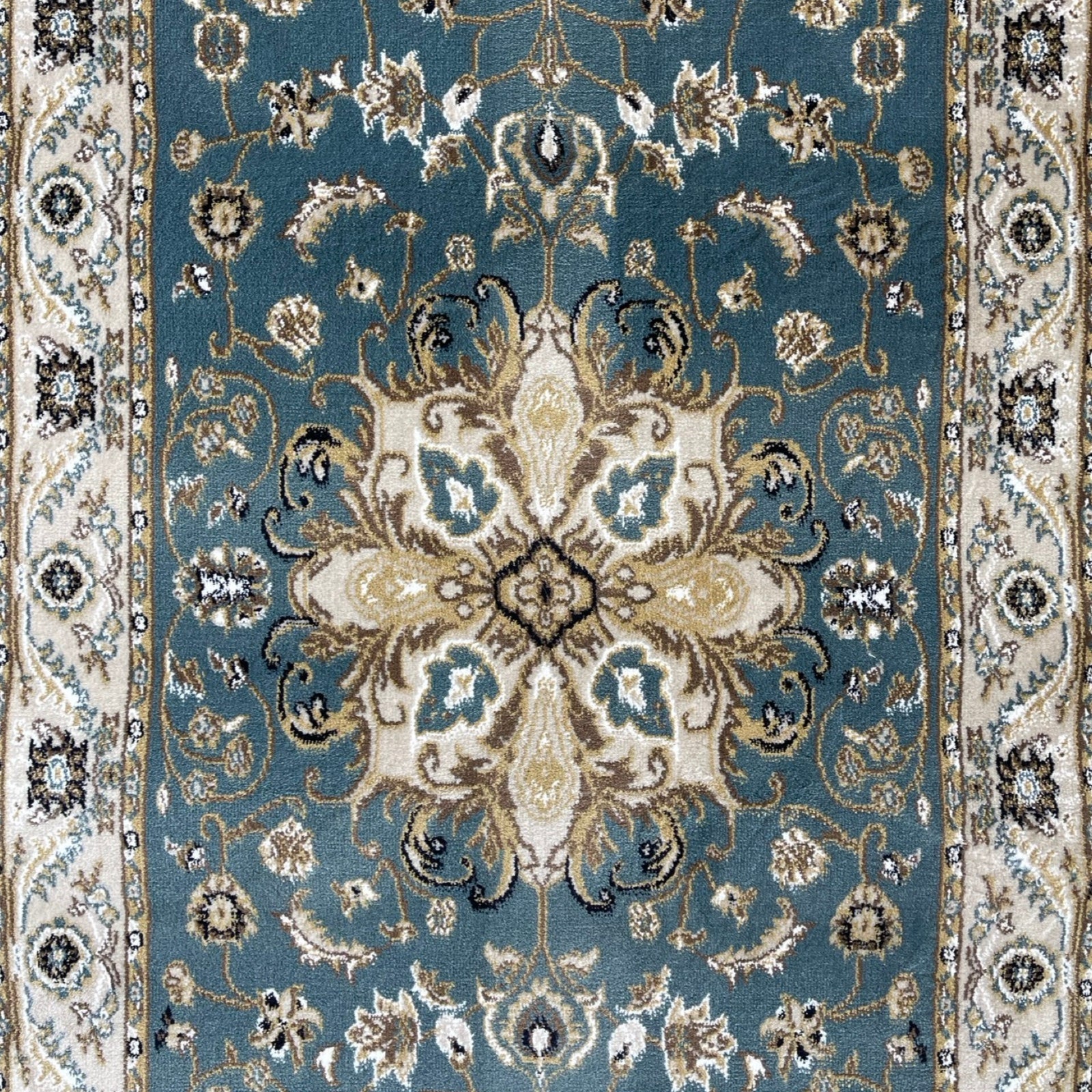 800 x 80cm Classic Persian Ardabil, Blue Runner Rug