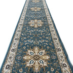 800 x 80cm Classic Persian Ardabil, Blue Runner Rug