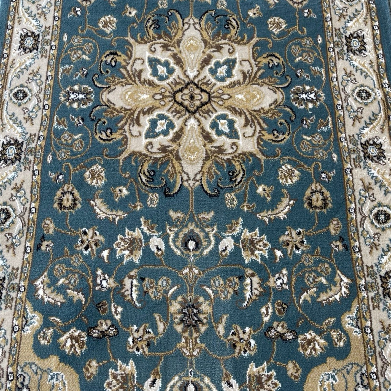 800 x 80cm Classic Persian Ardabil, Blue Runner Rug