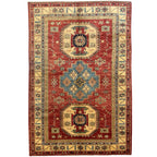 215 x 146 cm Hand Knotted Afghan Kazak Wool Rug