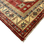 215 x 146 cm Hand Knotted Afghan Kazak Wool Rug