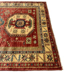 215 x 146 cm Hand Knotted Afghan Kazak Wool Rug