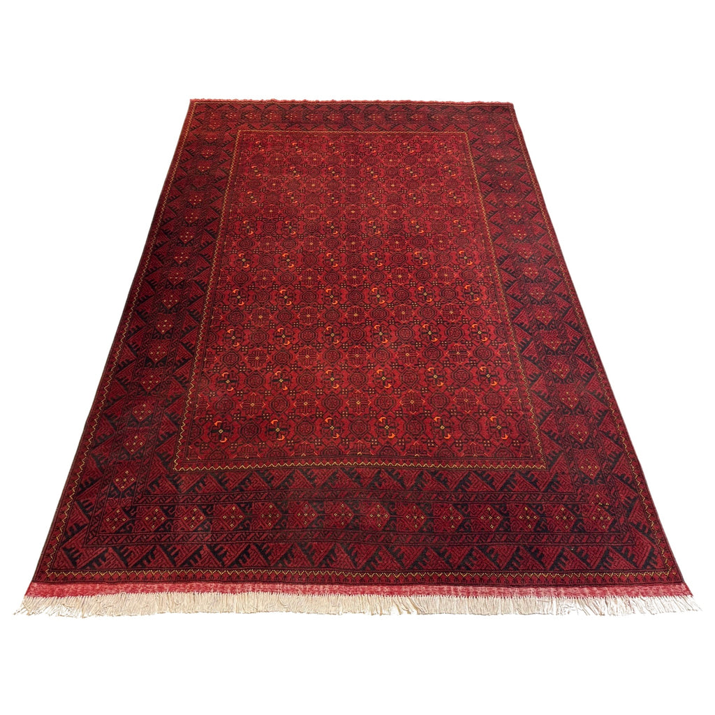 290 x 200 cm Hand-Knotted Turkmen Basiri Geometric Rug