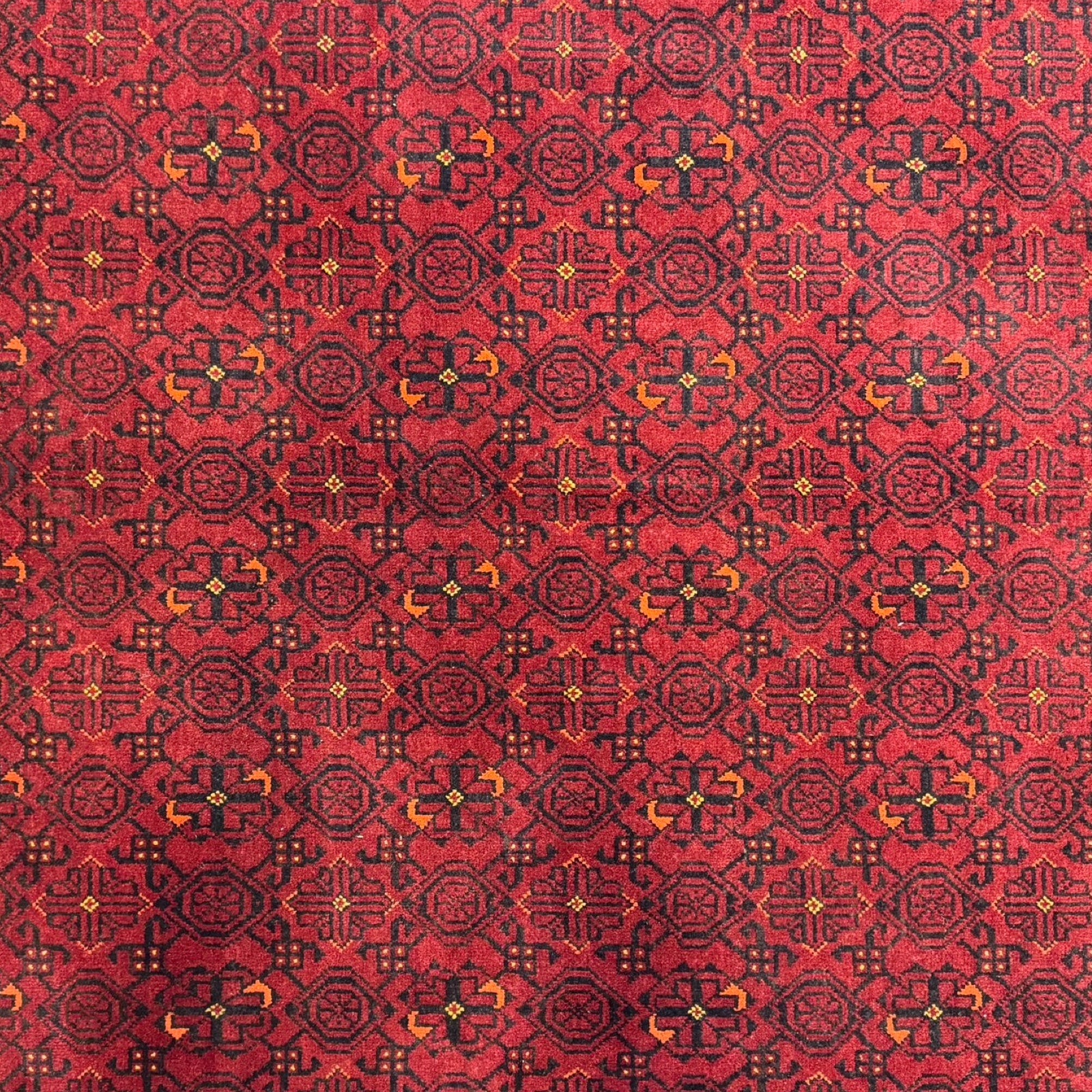 290 x 200 cm Hand-Knotted Turkmen Basiri Geometric Rug