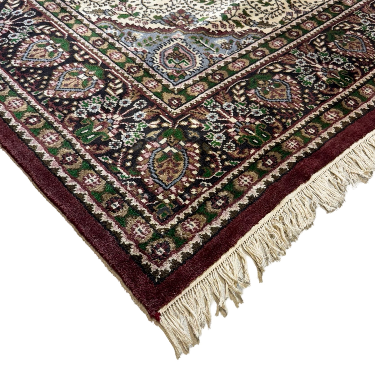 275 x 180 cm Hand Knotted Indian Jaipur Oriental Rug