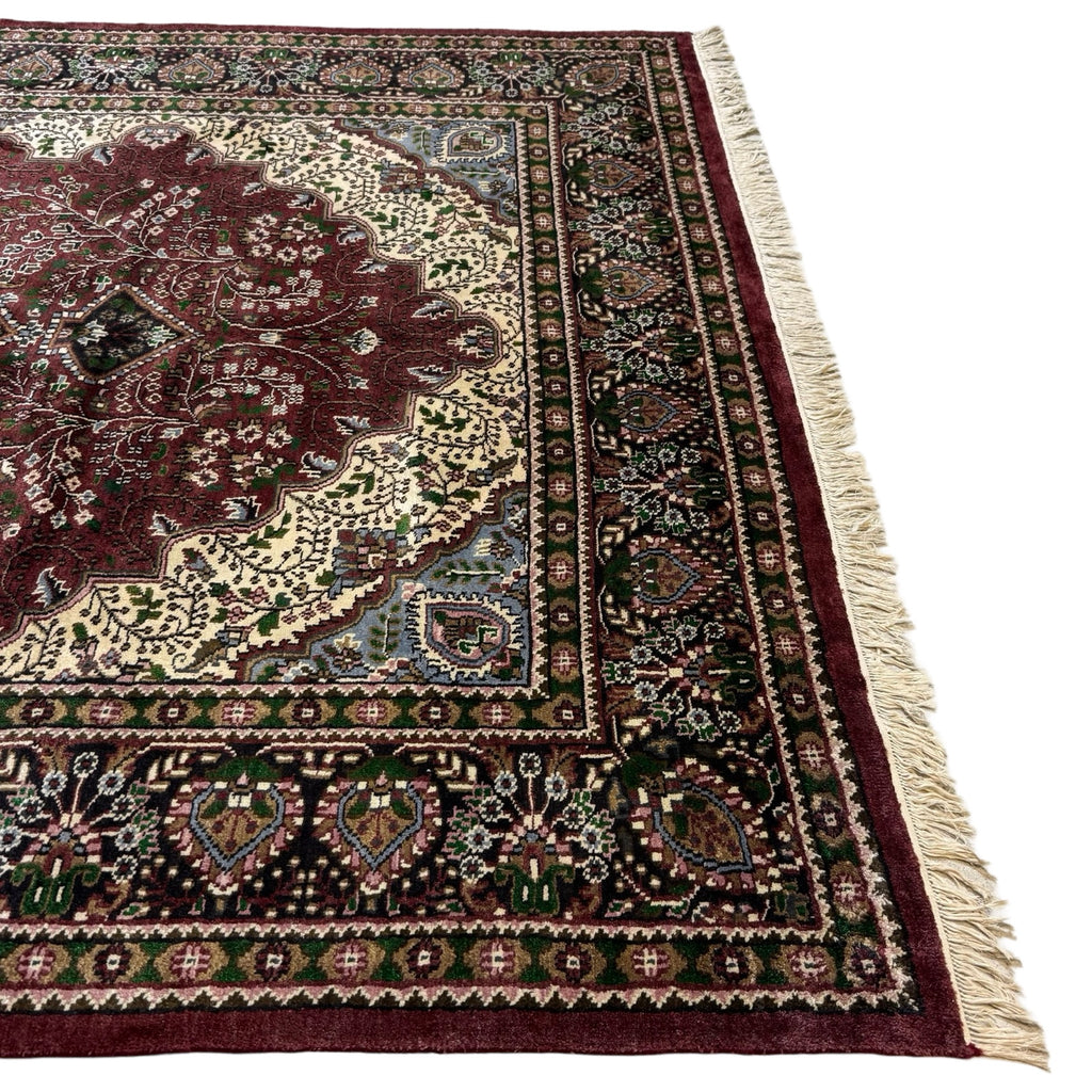 275 x 180 cm Hand Knotted Indian Jaipur Oriental Rug