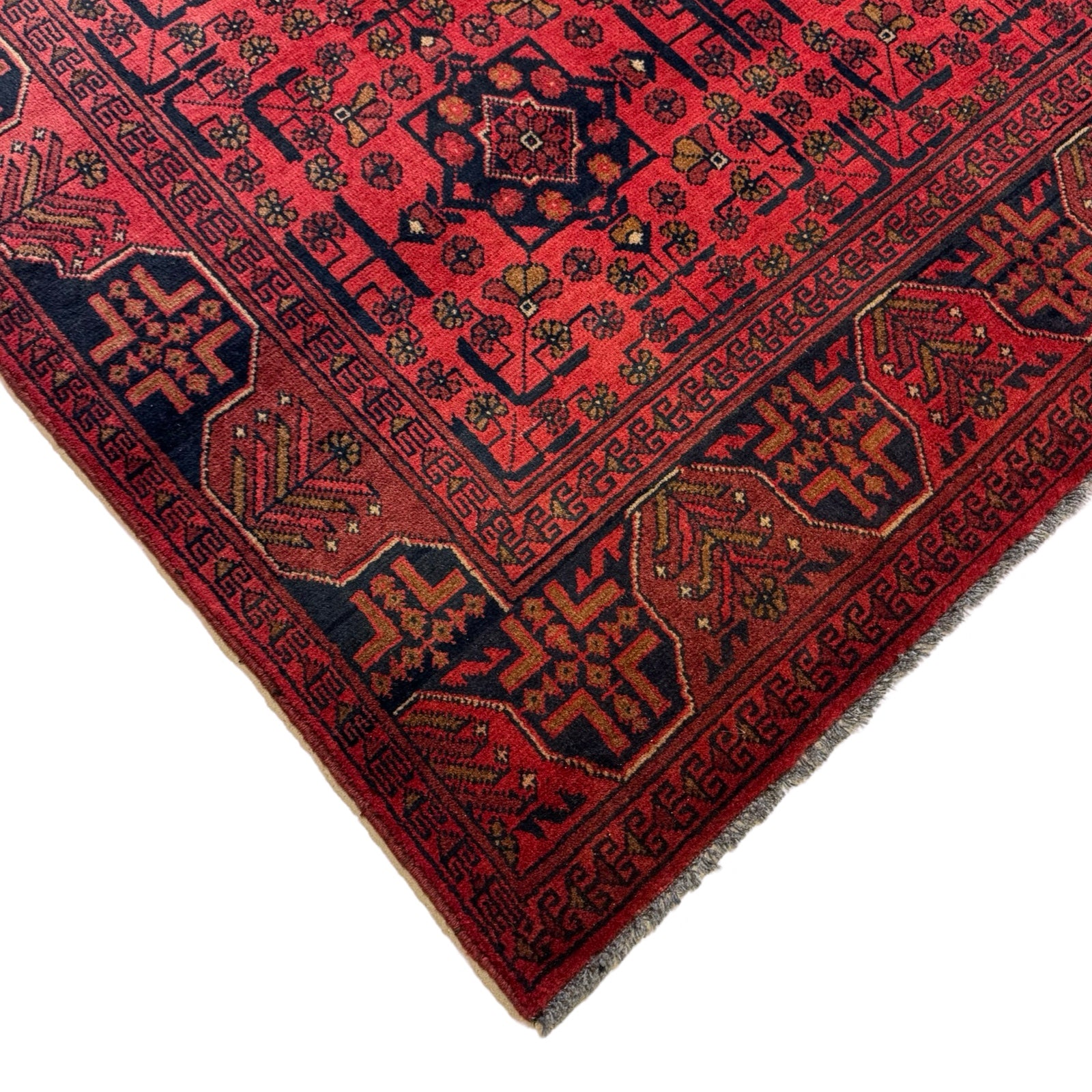 238 x 178 cm Hand-Knotted Afghan Khal Mohammadi Turkmen Rug