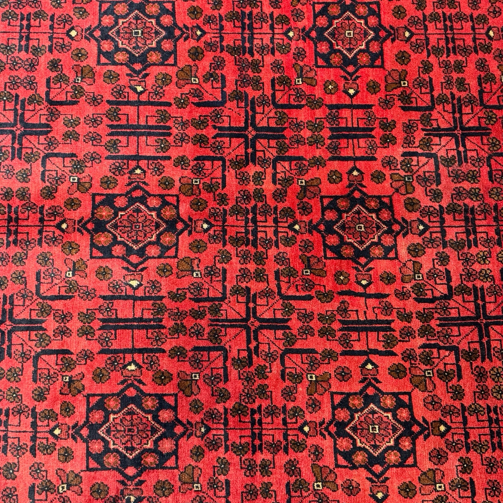238 x 178 cm Hand-Knotted Afghan Khal Mohammadi Turkmen Rug