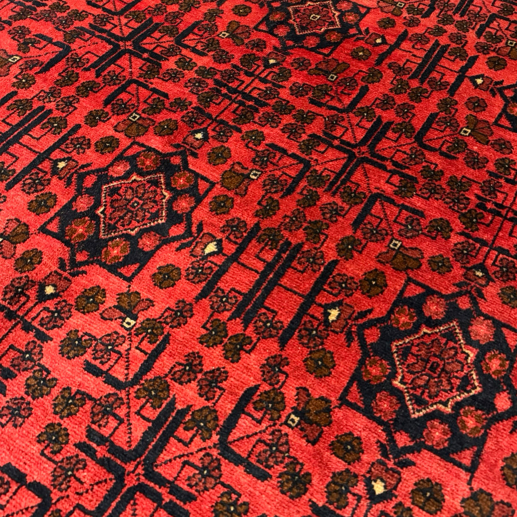 238 x 178 cm Hand-Knotted Afghan Khal Mohammadi Turkmen Rug