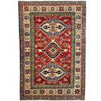 241 x 164 cm Hand Knotted Afghan Kazak Wool Rug