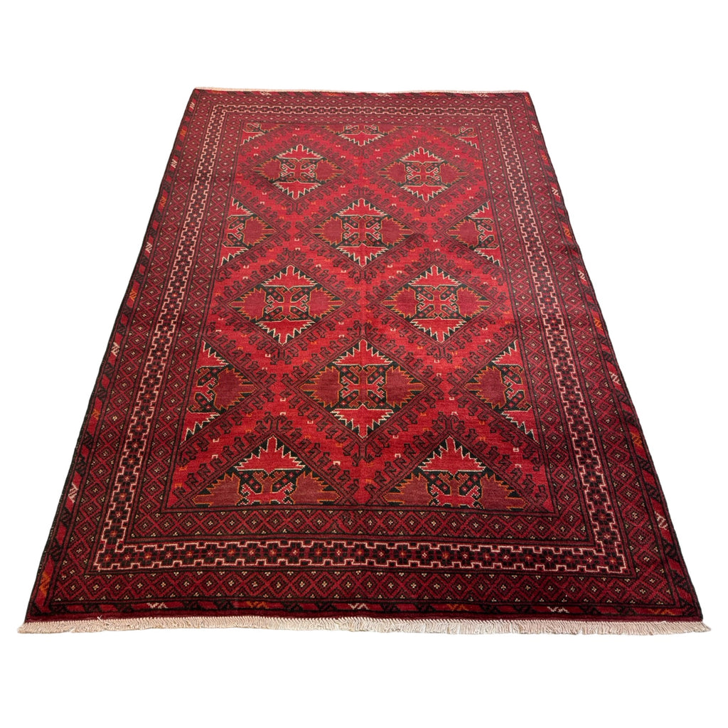 240 x 163 cm Hand-Knotted Afghan Khal Mohammadi Turkmen Rug