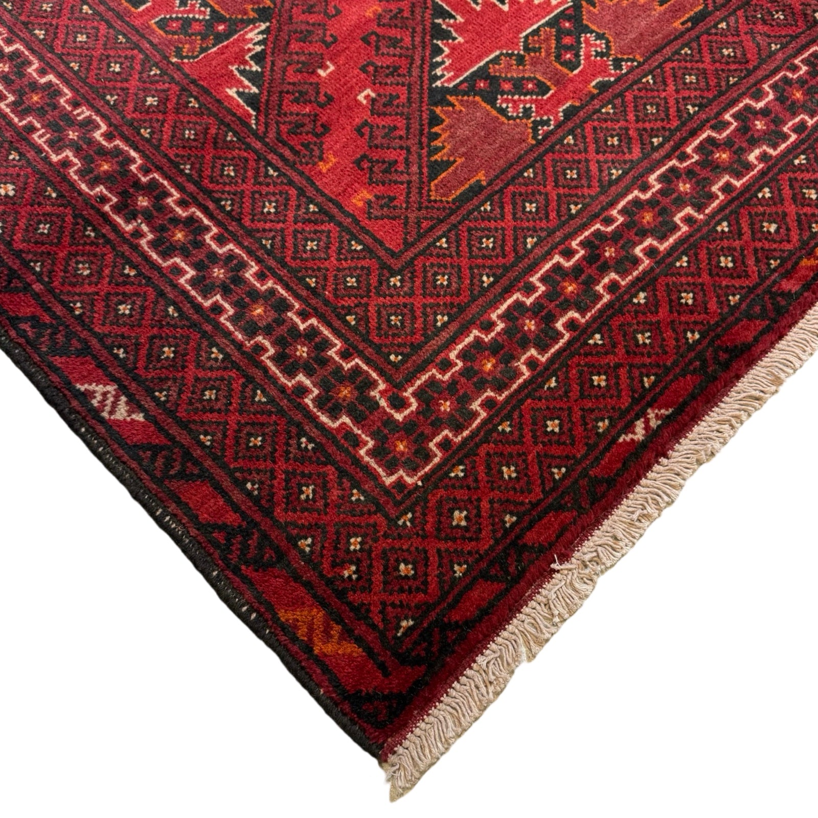 240 x 163 cm Hand-Knotted Afghan Khal Mohammadi Turkmen Rug