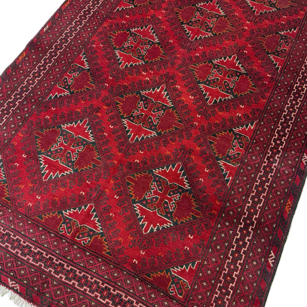 240 x 163 cm Hand-Knotted Afghan Khal Mohammadi Turkmen Rug