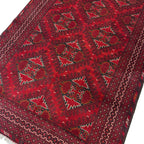 240 x 163 cm Hand-Knotted Afghan Khal Mohammadi Turkmen Rug