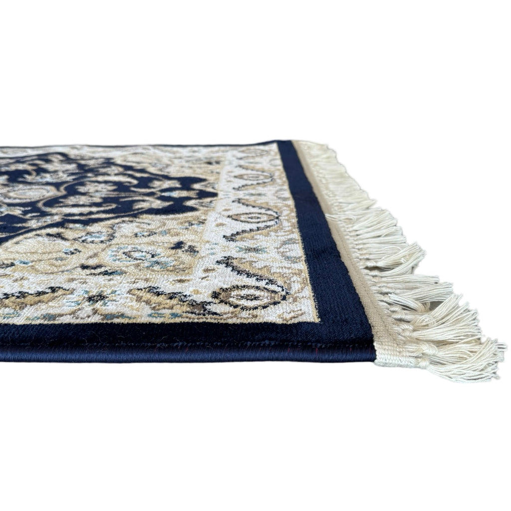 800 x 80cm Persian Kasha, Navy Blue Runner Rug