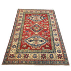 241 x 164 cm Hand Knotted Afghan Kazak Wool Rug