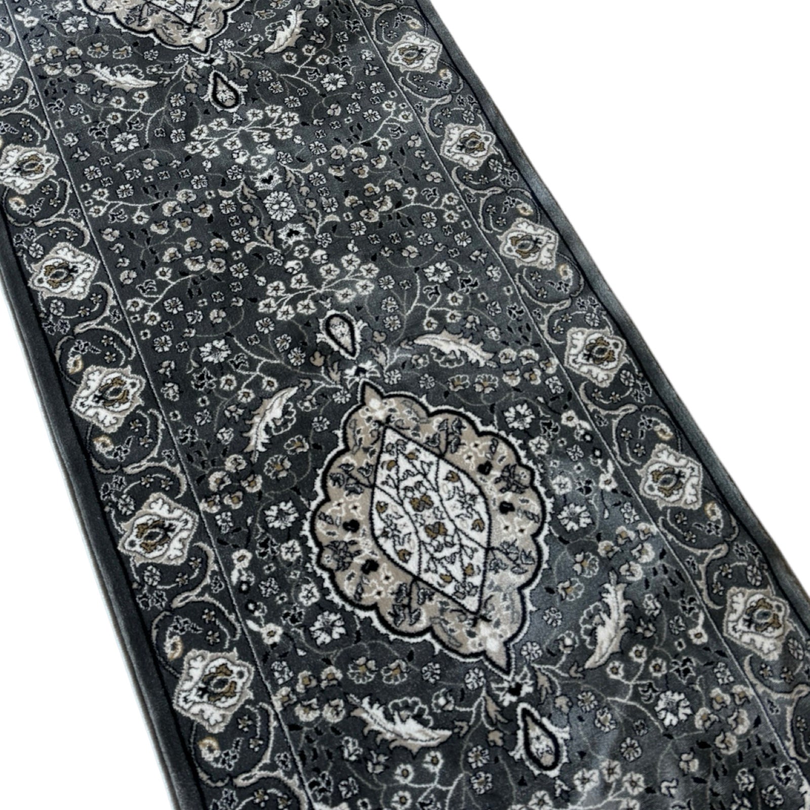 800 x 80cm Persian Mashad – Grey Runner Rug