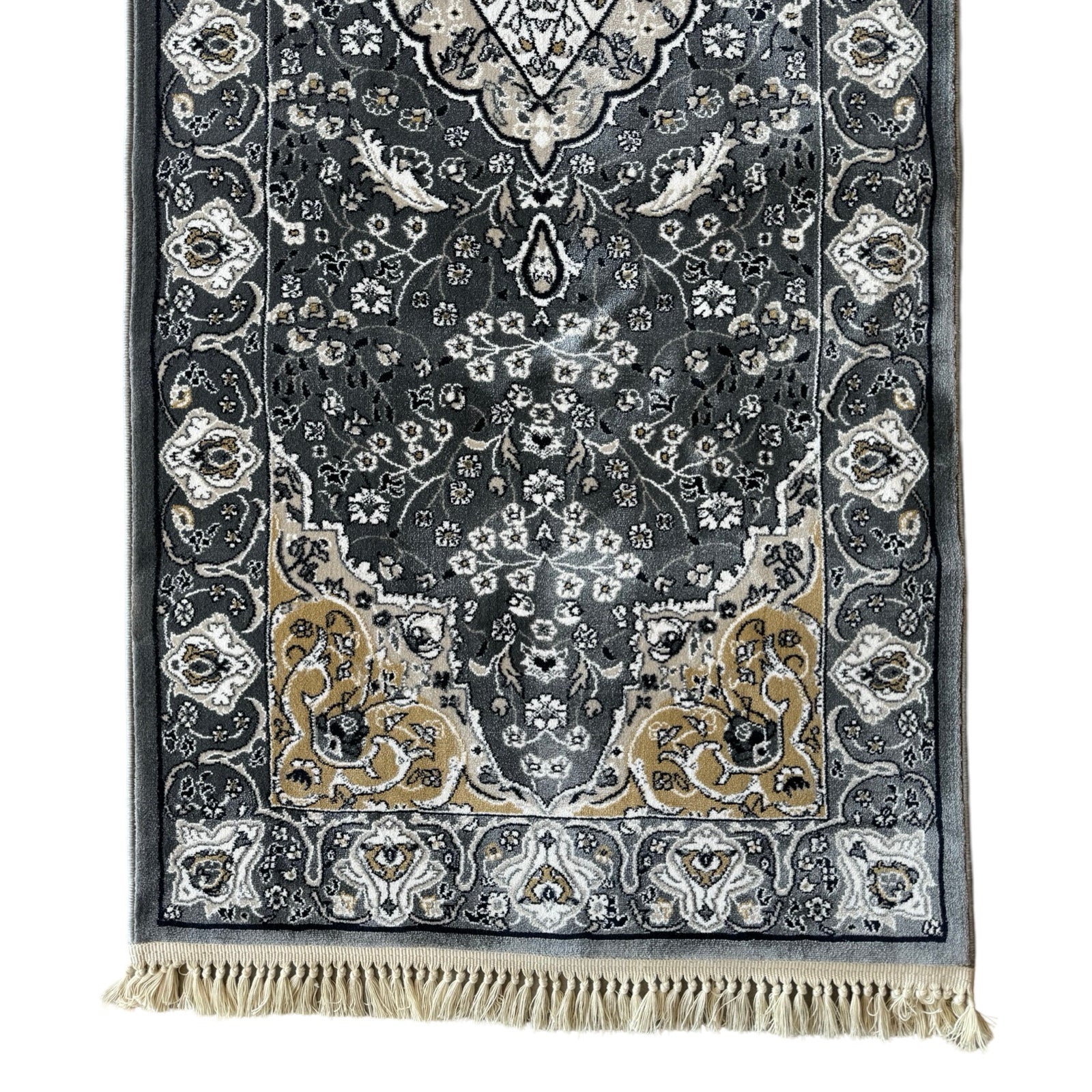 800 x 80cm Persian Mashad – Grey Runner Rug