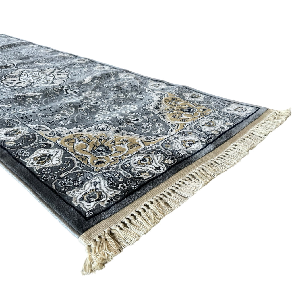 800 x 80cm Persian Mashad – Grey Runner Rug