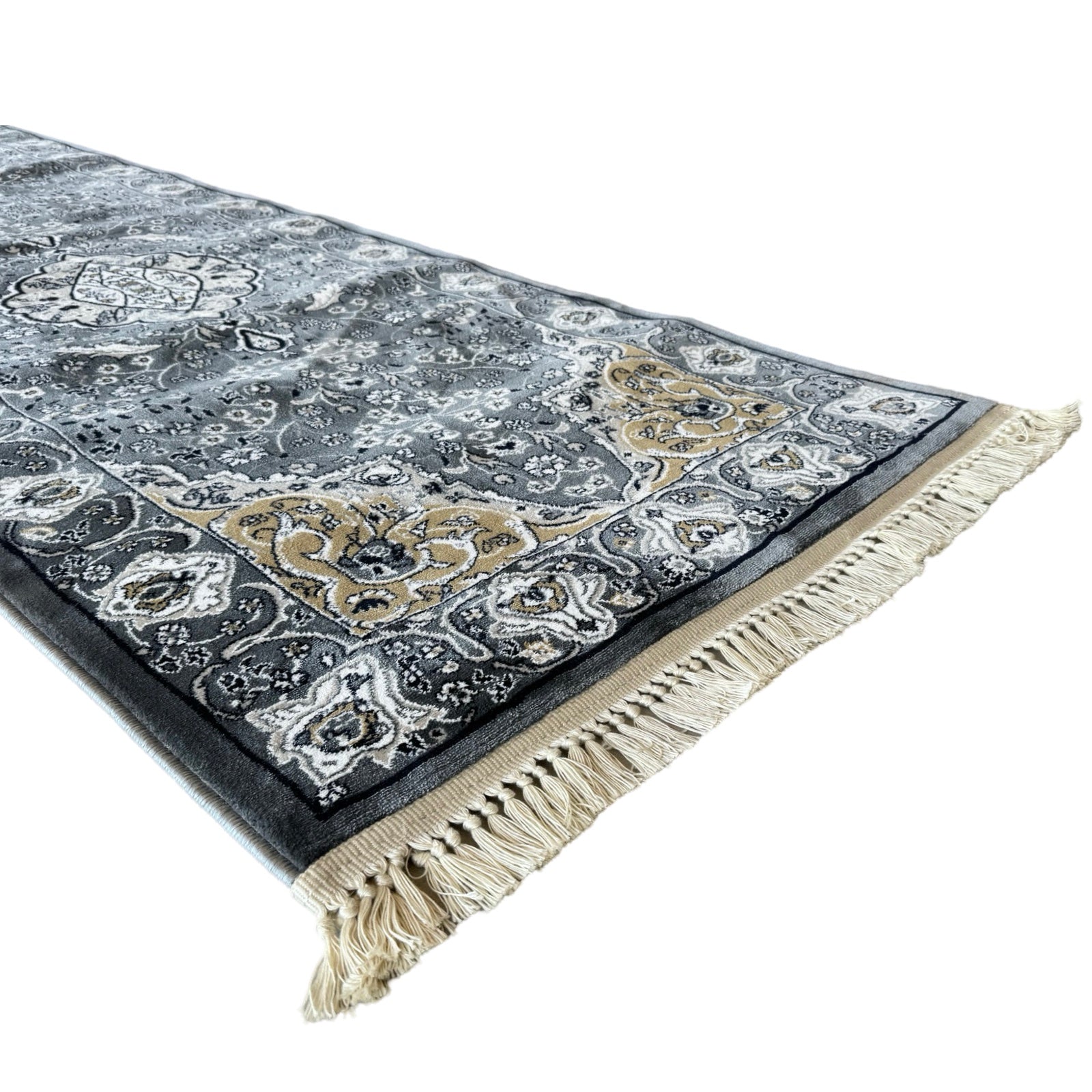 800 x 80cm Persian Mashad – Grey Runner Rug