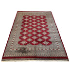 252 x 184 cm Hand Knotted Beige Karachi Jaldar – Wool Rug
